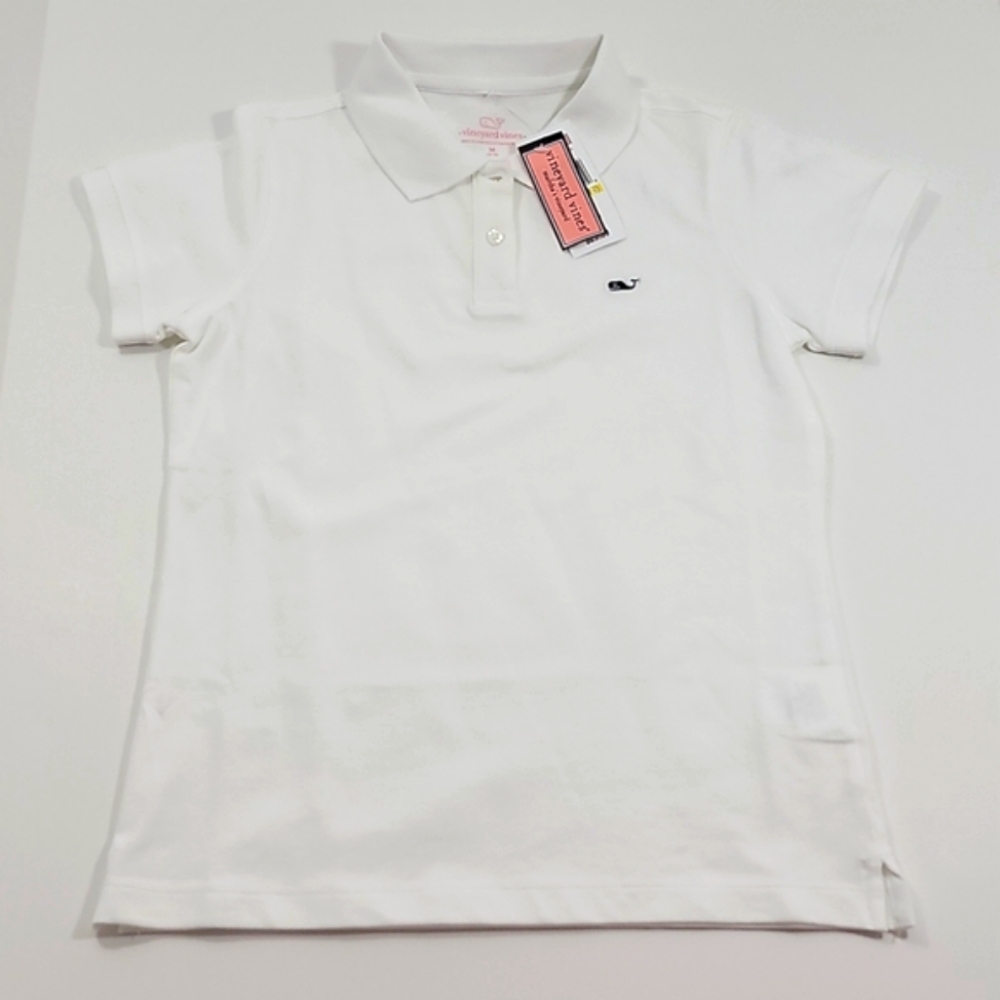 Vineyard Vines Classic White Polo (Size M 10-12)